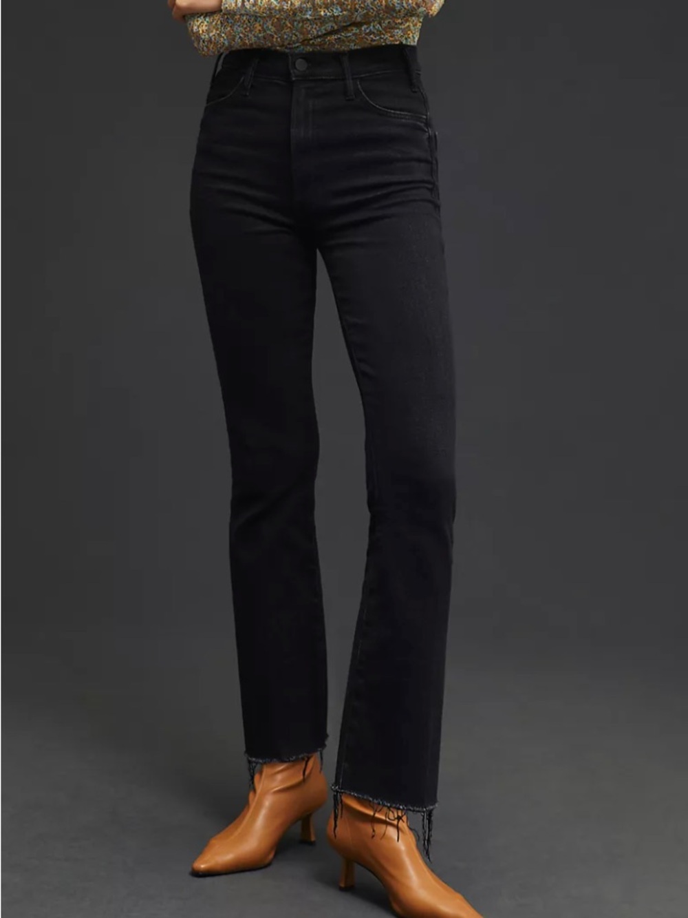 MOTHER Denim The Hustler Ankle Fray Jean in Encounters At Night Wash